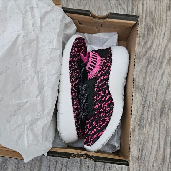 Club Canvas Pink and Black Sock Shoes Size 11T - Picture 10 of 12